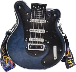 Men and Women Music Guitar Shaped Crossbody Shoulder Bag PU Leather Unique Novelty Guitar Purse
