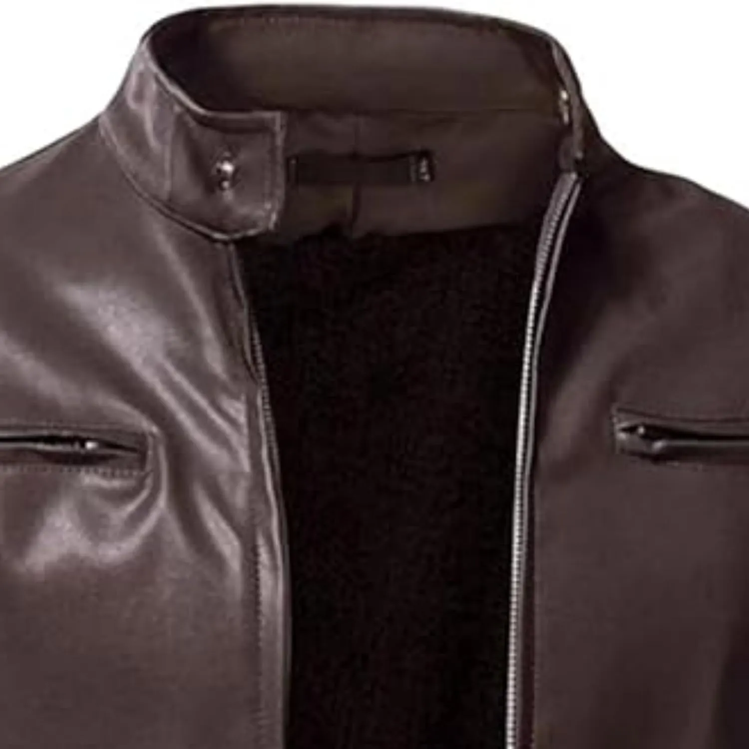 Men Slim Fit Motorcyle Leather Jacket Zip-Up Windbreaker Leather Jackets Lightweight PU Biker Vintage Coat