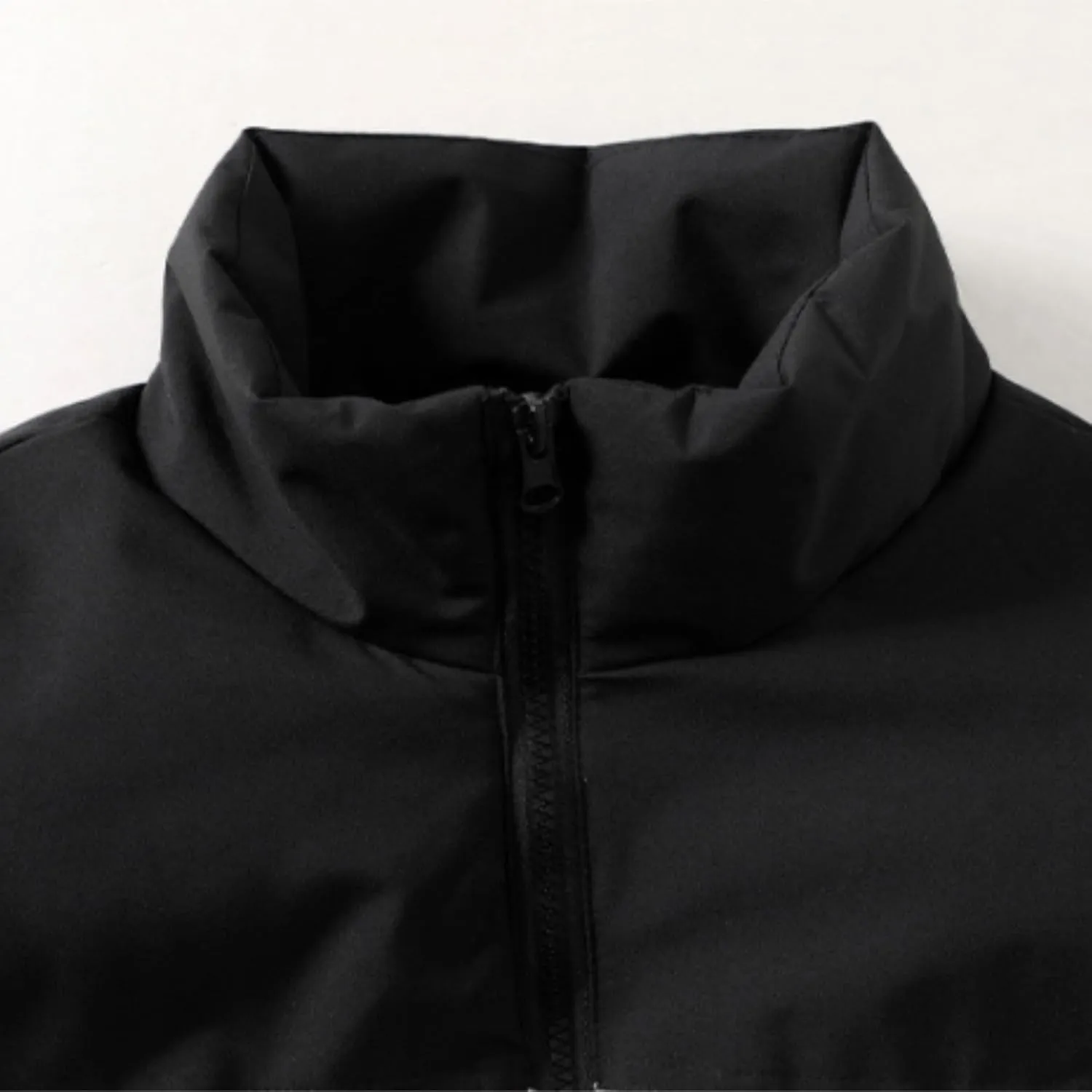 Mens Casual Puffer Coats Winter Thicken Full Zip Up Color Block Padded Jackets Stand Up Collar Windproof Down Coats