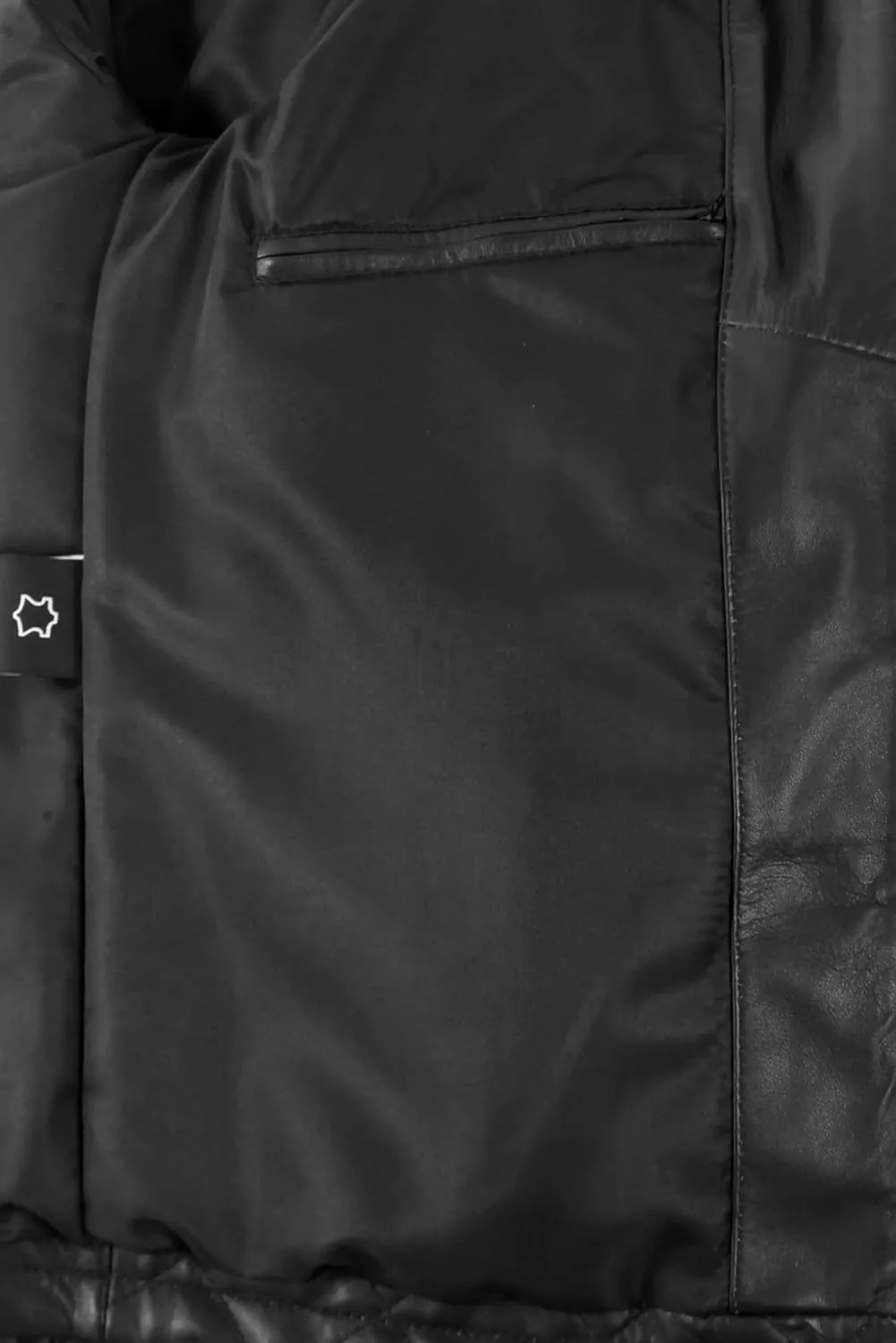Mens Diamond Quilted Padded Leather Jacket Black Classic Lambskin Fashion Jacket 5576