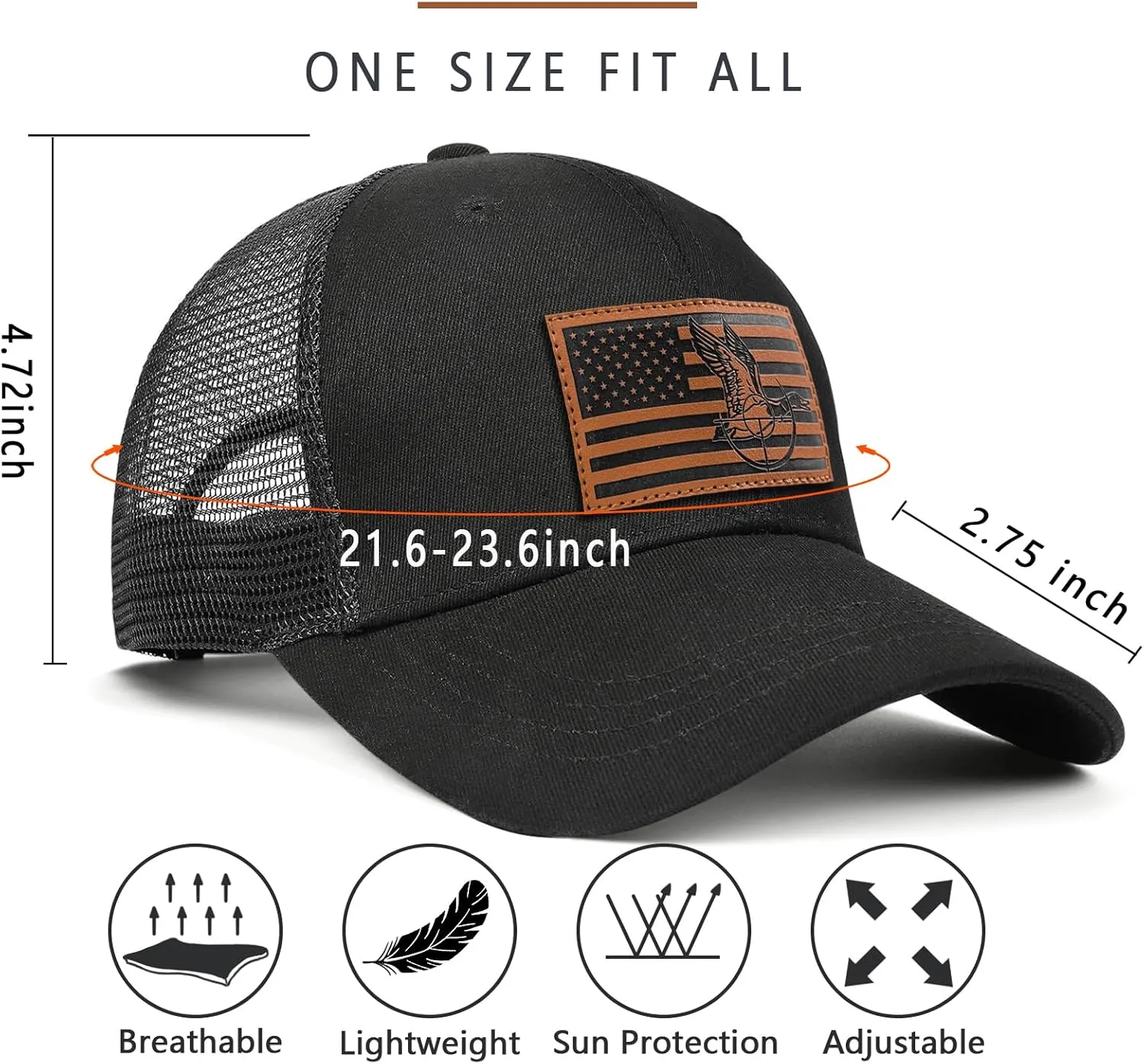 Men's Hat Gifts for Dad Husband Grandpa Father's Day Christmas Birthday Gifts Trucker Hat Leather Pattern Baseball Cap