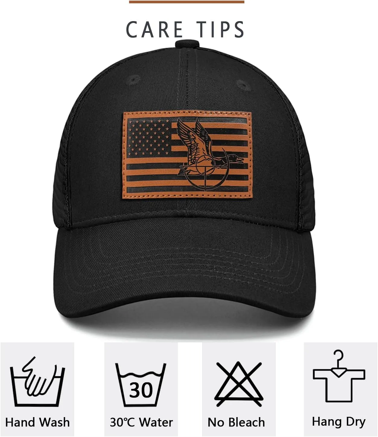Men's Hat Gifts for Dad Husband Grandpa Father's Day Christmas Birthday Gifts Trucker Hat Leather Pattern Baseball Cap
