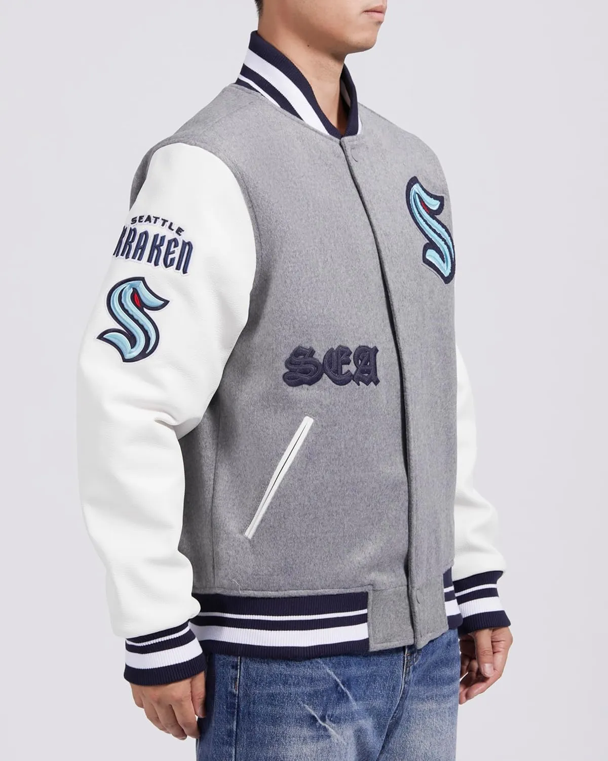 Mens NHL Old English Varsity Jacket