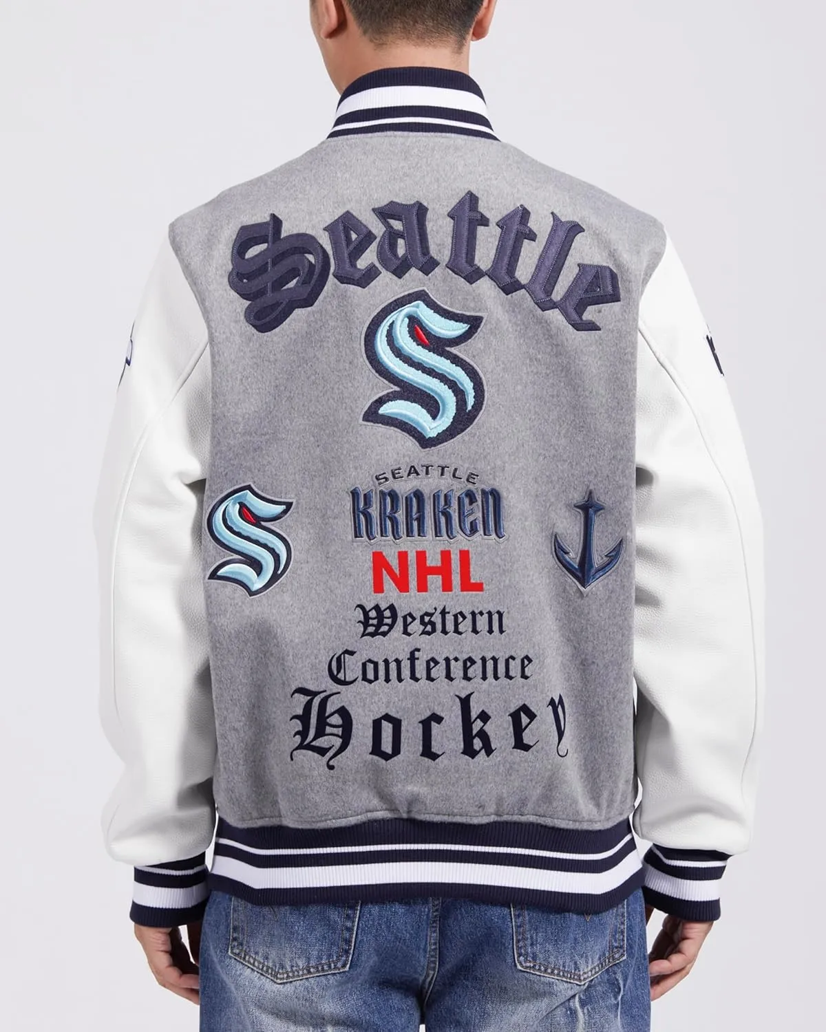 Mens NHL Old English Varsity Jacket