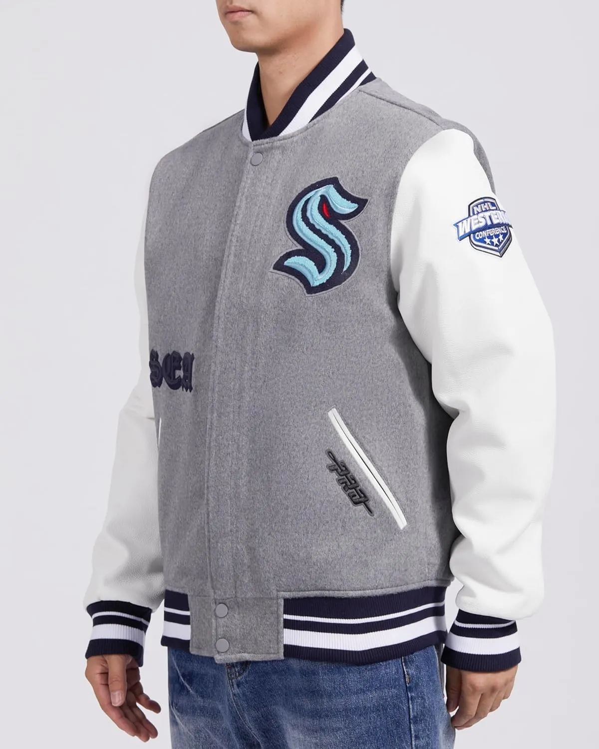 Mens NHL Old English Varsity Jacket
