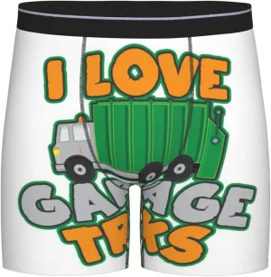 Men'S Pouch Boxer Briefs I Love Trash Garbage Trucks Breathable Underwear For Men