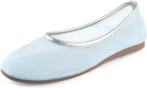Mesh Ballet Flats for Women,Round Toe Tulle Breathable Ballerina Shoes,Slip on Comfortable Fashion Casual Daily Dress Shoes