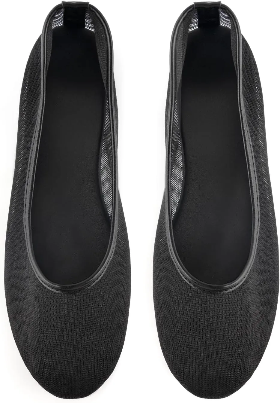 Mesh Ballet Flats for Women,Round Toe Tulle Breathable Ballerina Shoes,Slip on Comfortable Fashion Casual Daily Dress Shoes