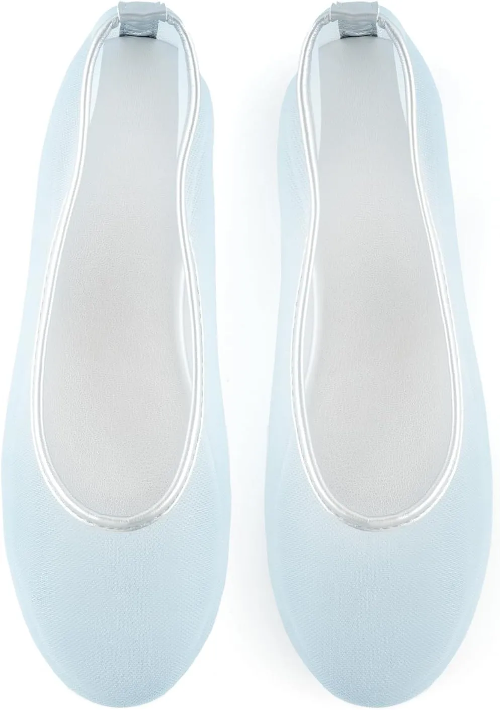 Mesh Ballet Flats for Women,Round Toe Tulle Breathable Ballerina Shoes,Slip on Comfortable Fashion Casual Daily Dress Shoes