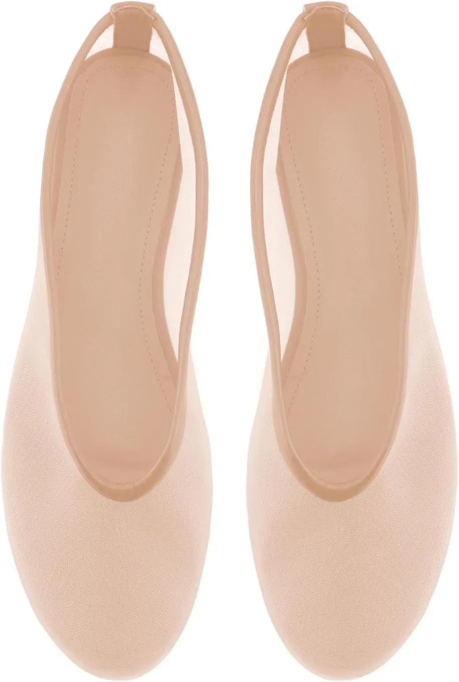 Mesh Ballet Flats for Women,Round Toe Tulle Breathable Ballerina Shoes,Slip on Comfortable Fashion Casual Daily Dress Shoes