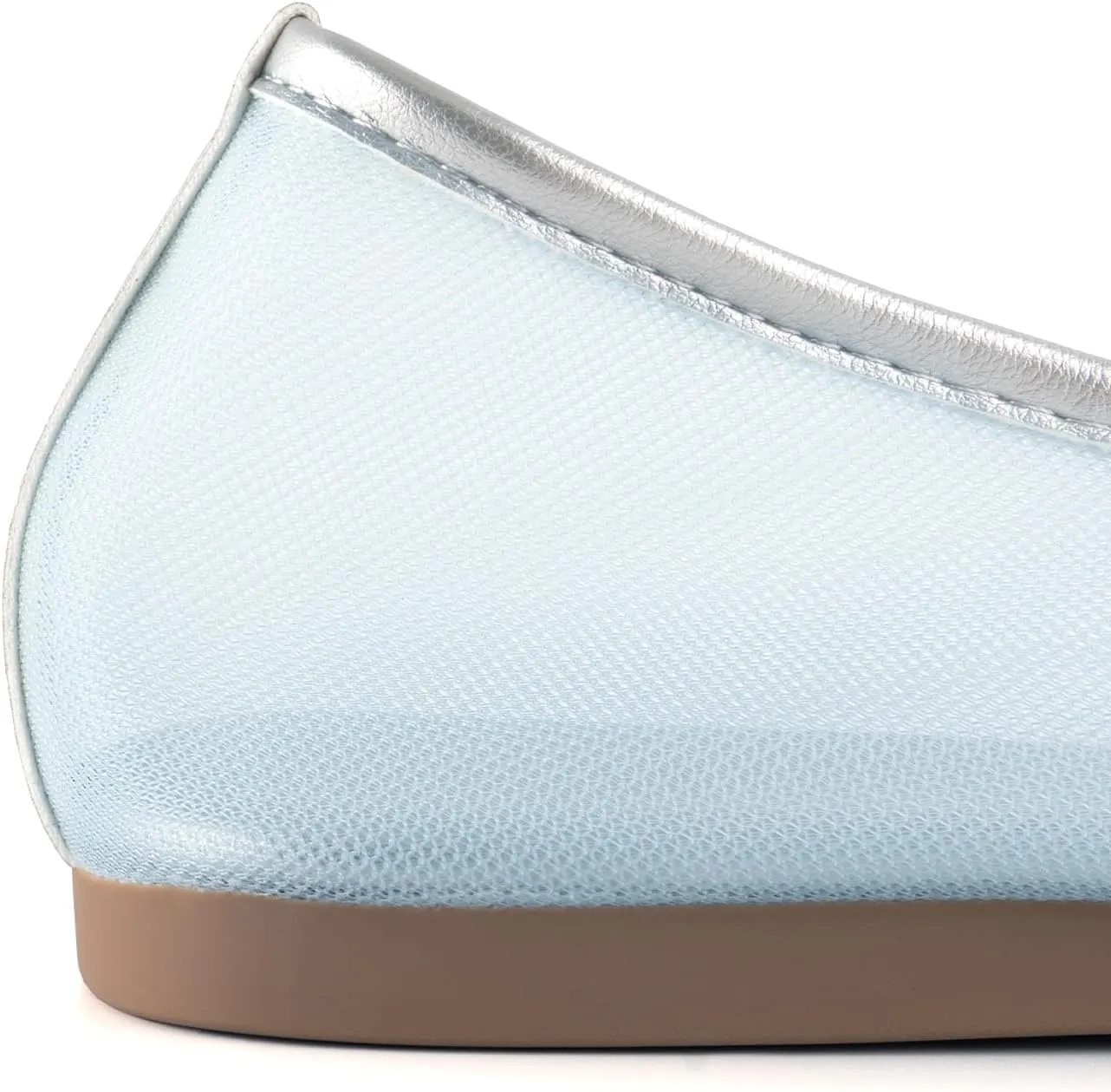 Mesh Ballet Flats for Women,Round Toe Tulle Breathable Ballerina Shoes,Slip on Comfortable Fashion Casual Daily Dress Shoes