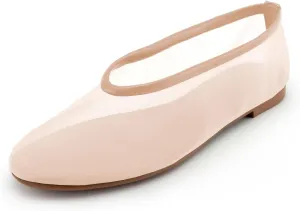 Mesh Ballet Flats for Women,Round Toe Tulle Breathable Ballerina Shoes,Slip on Comfortable Fashion Casual Daily Dress Shoes