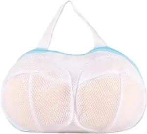 Mesh Laundry Bags，Washing Machine Wash Bags， 2pcs Brassiere Use Travel Protection Mesh Machine Wash Cleaning Bra Pouch Washing Bags Net Underwear Anti Deformation(Blue)