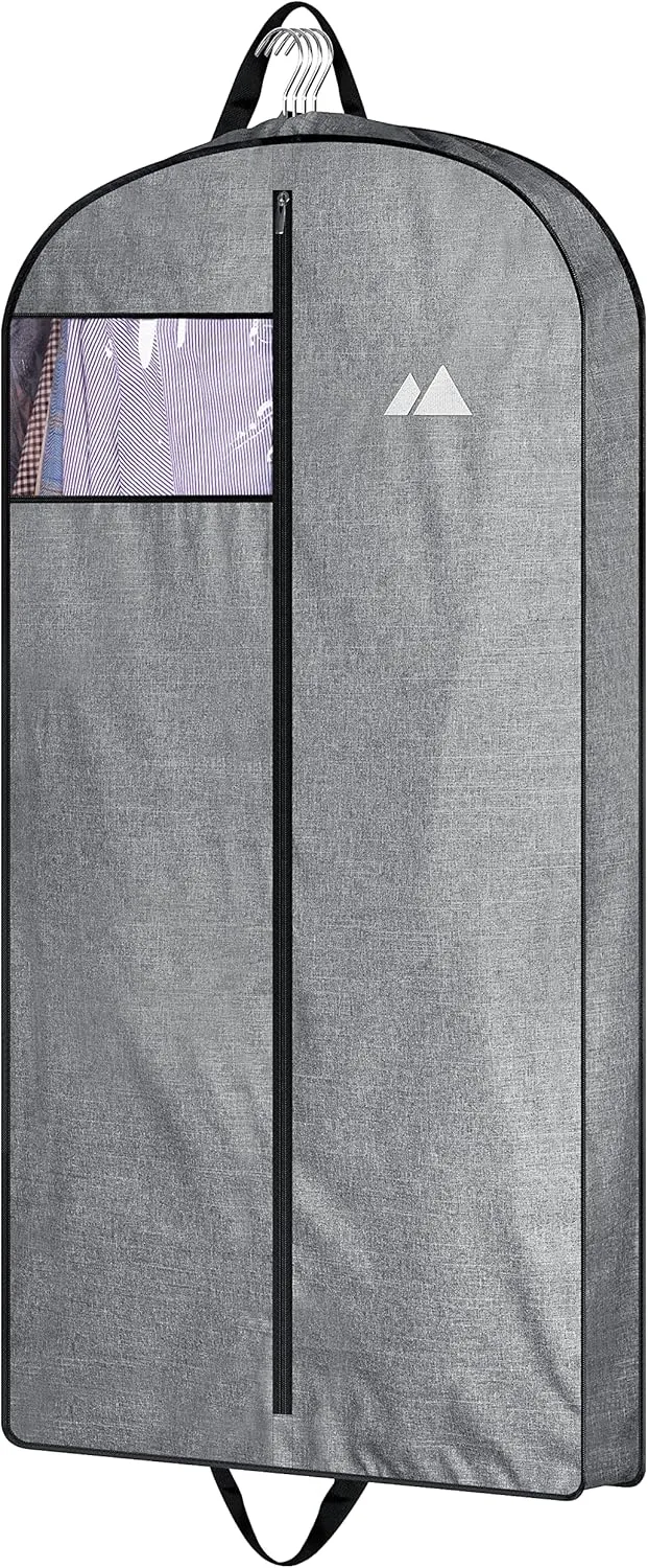MISSLO 43" Heavy Duty Hanging Garment Bags for Travel Suit Bag for Men Waterproof Oxford Fabric Suit Cover for Traveling Monogrammed Closet Clothes Storage