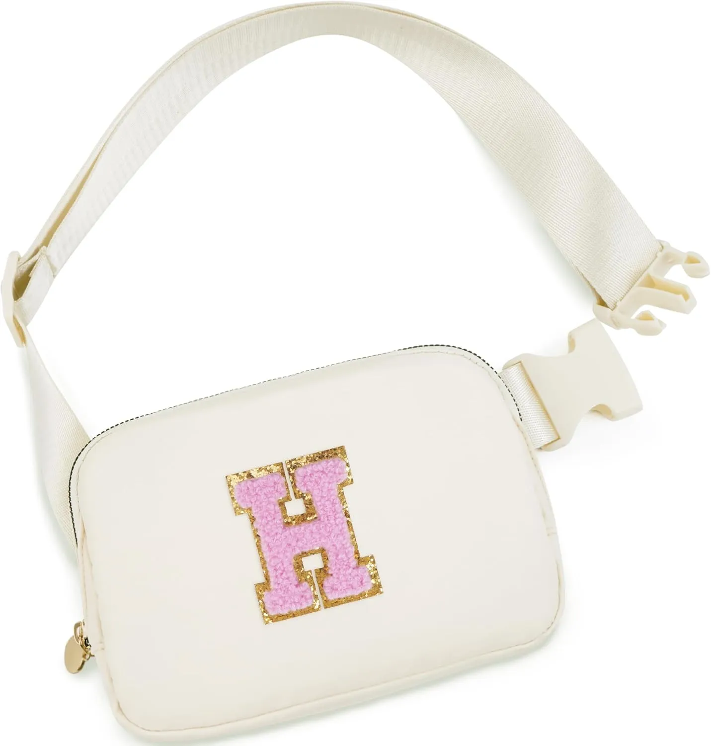 Monogrammed Gifts for Women - Fanny Pack for Kids Teen,Crossbody Bag for Women Trendy Everywhere Belt Bag Fashion Monogrammed Crossbody Bag Waist Packs | Cream,H