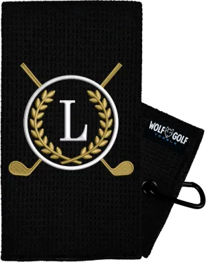 Monogrammed Personalized Golf Towel for Golf Bags - Custom Gift for Men or Women