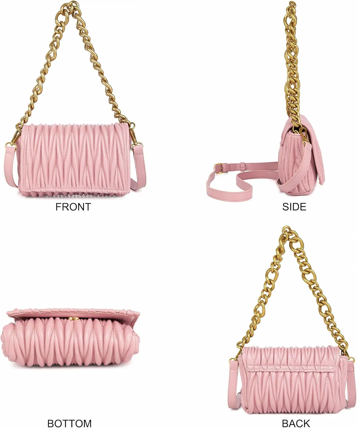 Montana West Quilted Handbags for Women Crossbody Bags Trendy Small Purses and Top Handle Handbags