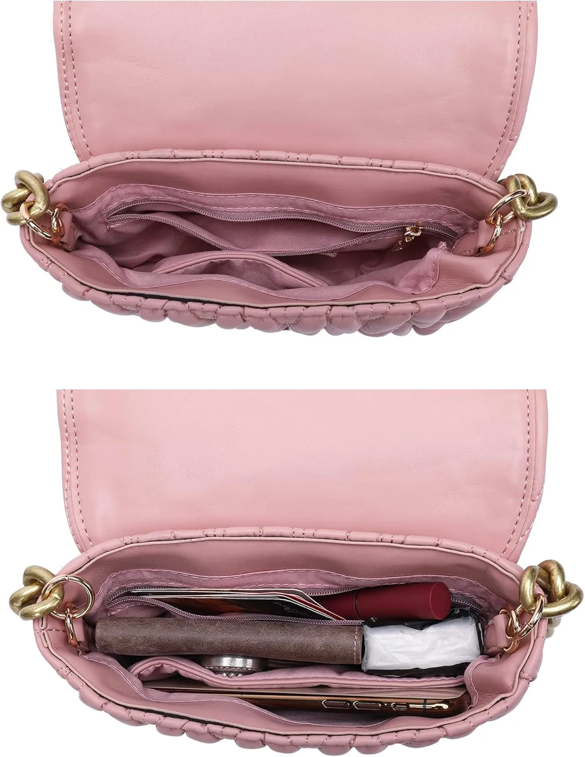 Montana West Quilted Handbags for Women Crossbody Bags Trendy Small Purses and Top Handle Handbags