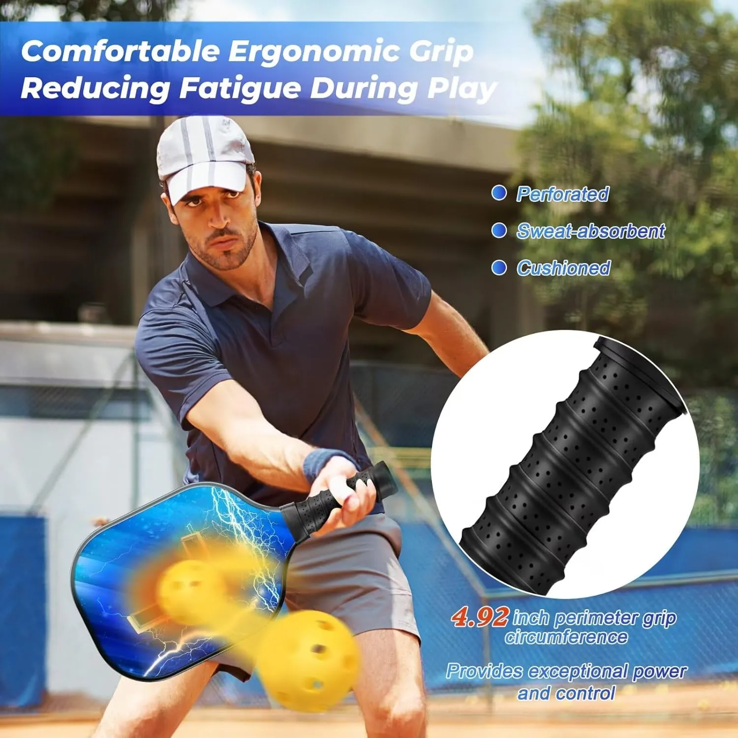 MOONHILL Pickleball Paddles - Sets Include Portable Bag&Shoulder Strap, for Pickleball Lovers, for Pickleball Lovers, Initial Pickleball for Beginner