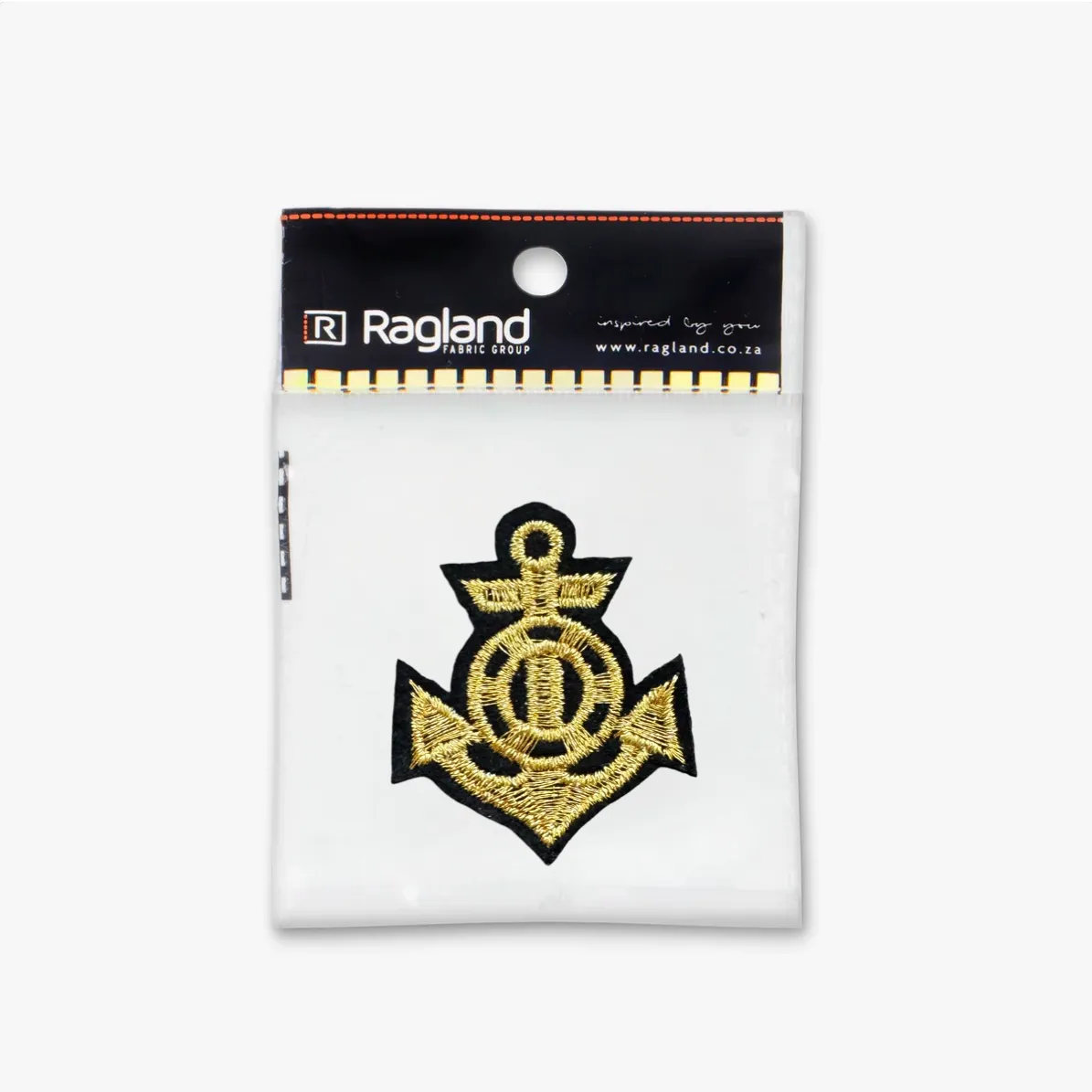 Motif Iron On Badge - ANCHOR GOLD