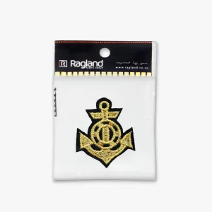 Motif Iron On Badge - ANCHOR GOLD