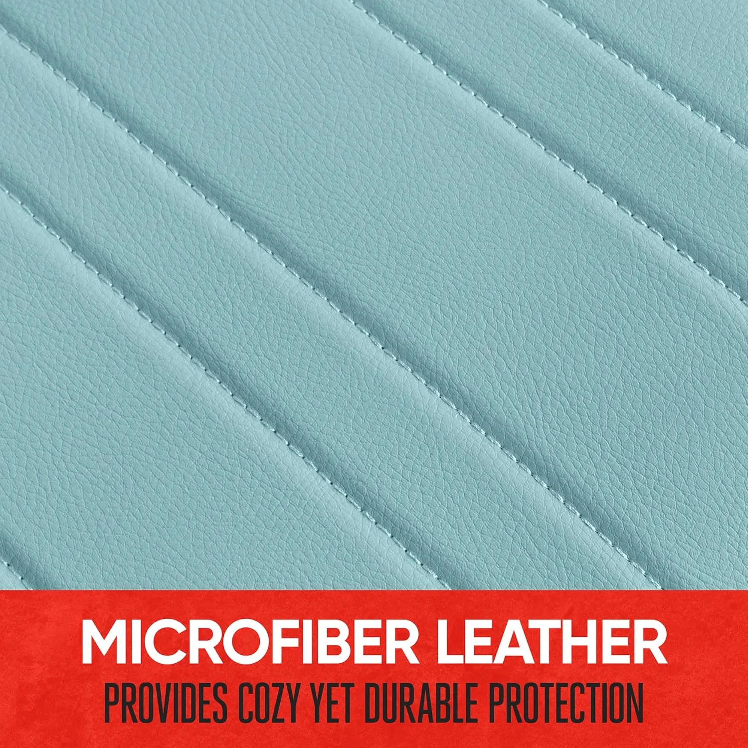 Motor Trend Faux Leather Front Seat Cover for Cars - (1) Mint Front Car Seat Covers for SUV & Truck with Storage Pockets - Automotive Car Seats Cover Protector - for Bottom Cushion Coverage Only