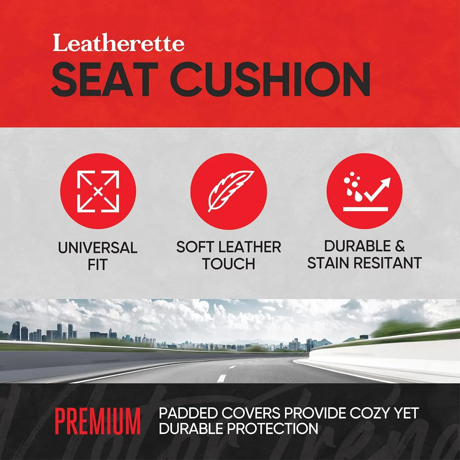 Motor Trend Faux Leather Front Seat Cover for Cars - (1) Mint Front Car Seat Covers for SUV & Truck with Storage Pockets - Automotive Car Seats Cover Protector - for Bottom Cushion Coverage Only