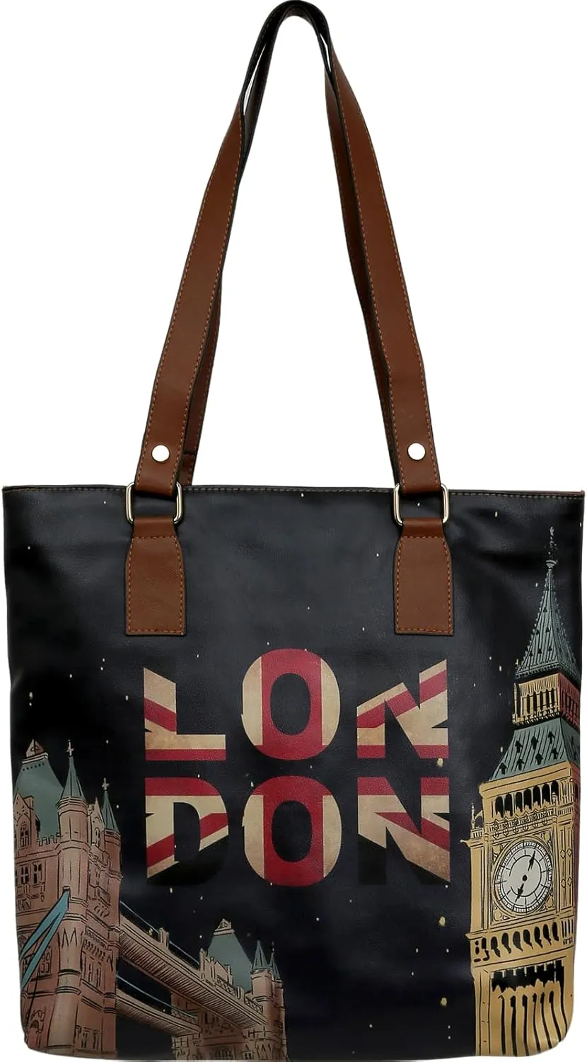 Multi Pocket Shoulder Bags for Women - Vegan Leather and Unique Design Handmade Womens Bags