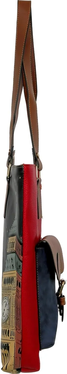 Multi Pocket Shoulder Bags for Women - Vegan Leather and Unique Design Handmade Womens Bags