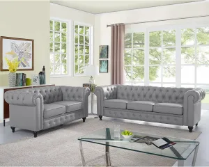 Naomi Home Emery Sofa & Loveseat Gray