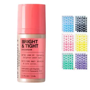 NAPH iNNBEAUTY PROJECT Bright & Tight Dark Circle Firming Eye Cream with Vitamin C & Peptides (0.5 oz / 15 mL)   Bonus Acne Patch (36 Pieces)