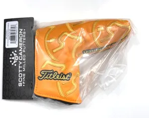 New SCOTTY CAMERON 2025 Club Cameron Blade Leather Headcover - 100% Authentic (Cover ONLY), Orange/Yellow