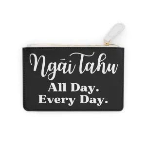 Ngāi Tahu All Day. Every Day. Mini Clutch Bag - black