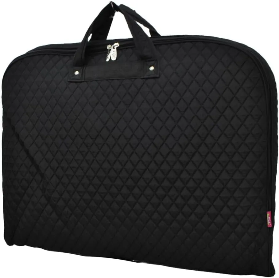 NGIL Glitter Cheer Dance and Competition Travel Companion Hanging Garment Bag for Women (Quilted-Black)