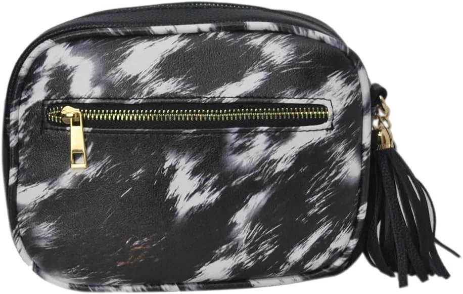 NGIL Women's Faux Leather Chevron Quilted Crossbody Bag Stylish Trendy Small Shoulder Lightweight Zippered Travel Purses