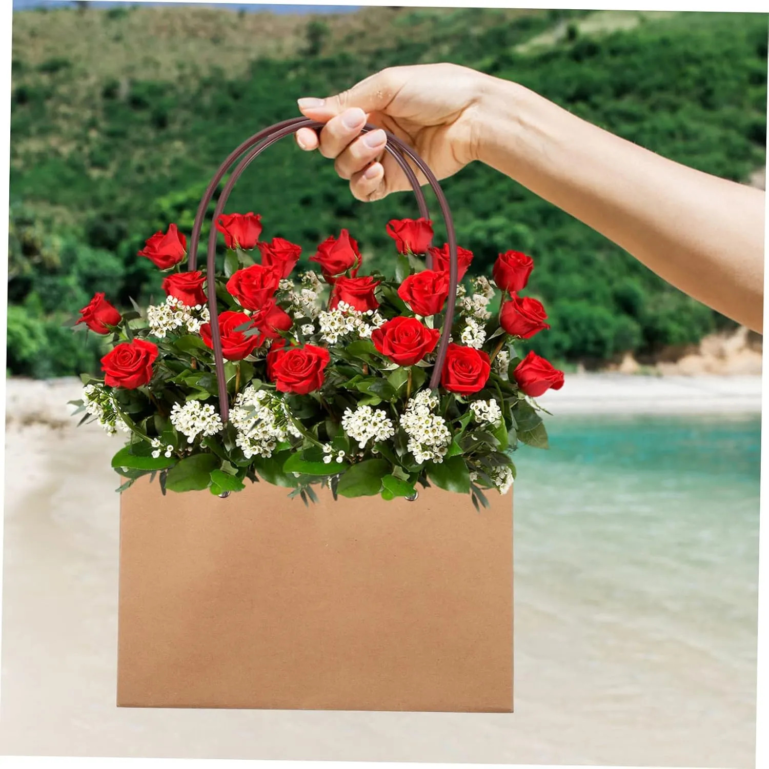 NOLITOY 2sets Flower Accessory Festival Bag Handheld Candy Bag Multi-function Wrapping for Camping Picnics 10pcs*2