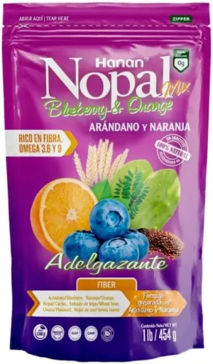 Nopal Mix Arandano con Naranja | Blueberry with Orange Mix | 12 Bags x 454 g
