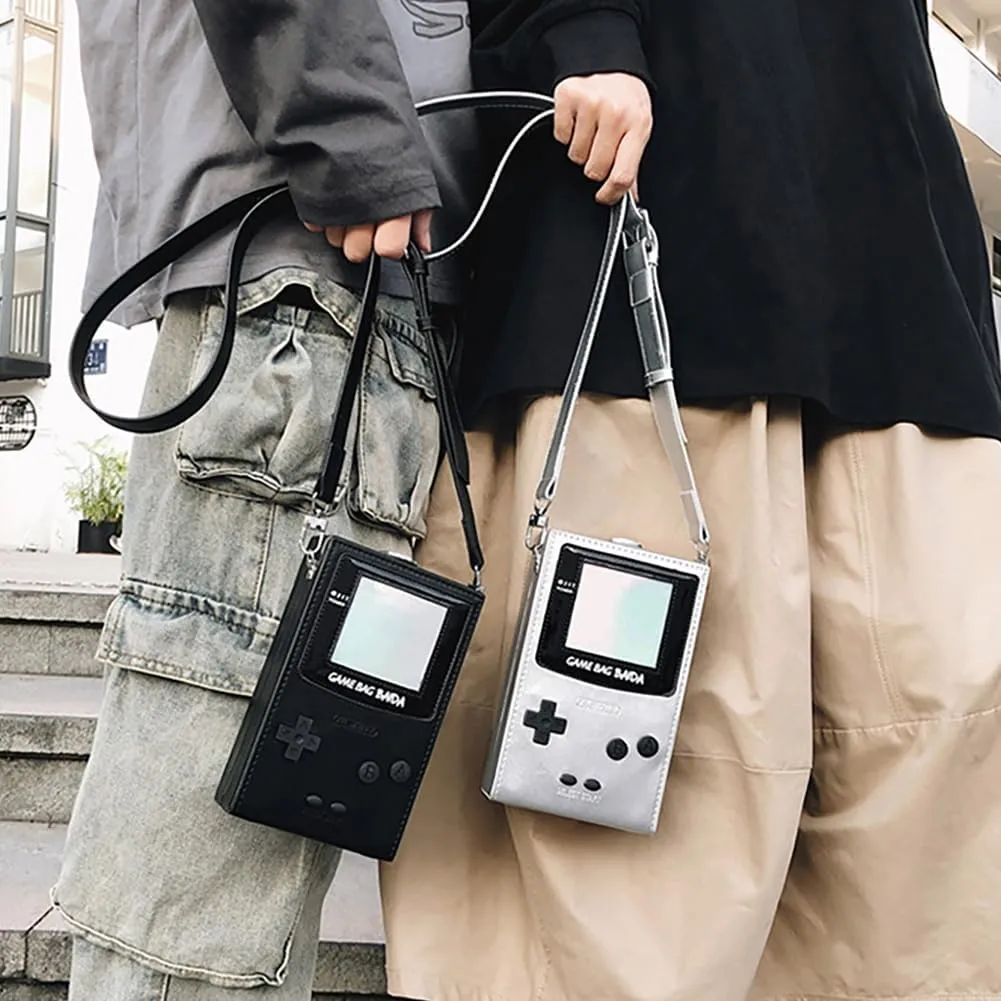 Novelty Controller Game Shaped Box Purse, Kawaii Mini Funny Fashion Shoulder Bag, Lightweight Leather Unique Crossbody Bag