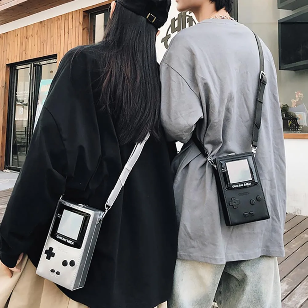 Novelty Controller Game Shaped Box Purse, Kawaii Mini Funny Fashion Shoulder Bag, Lightweight Leather Unique Crossbody Bag