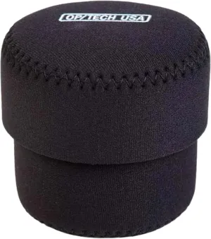 OP/TECH USA 7801052 Fold-Over Neoprene Lens Pouch – Durable Camera Lens Case with No-Lose Lid – 303 (Black)