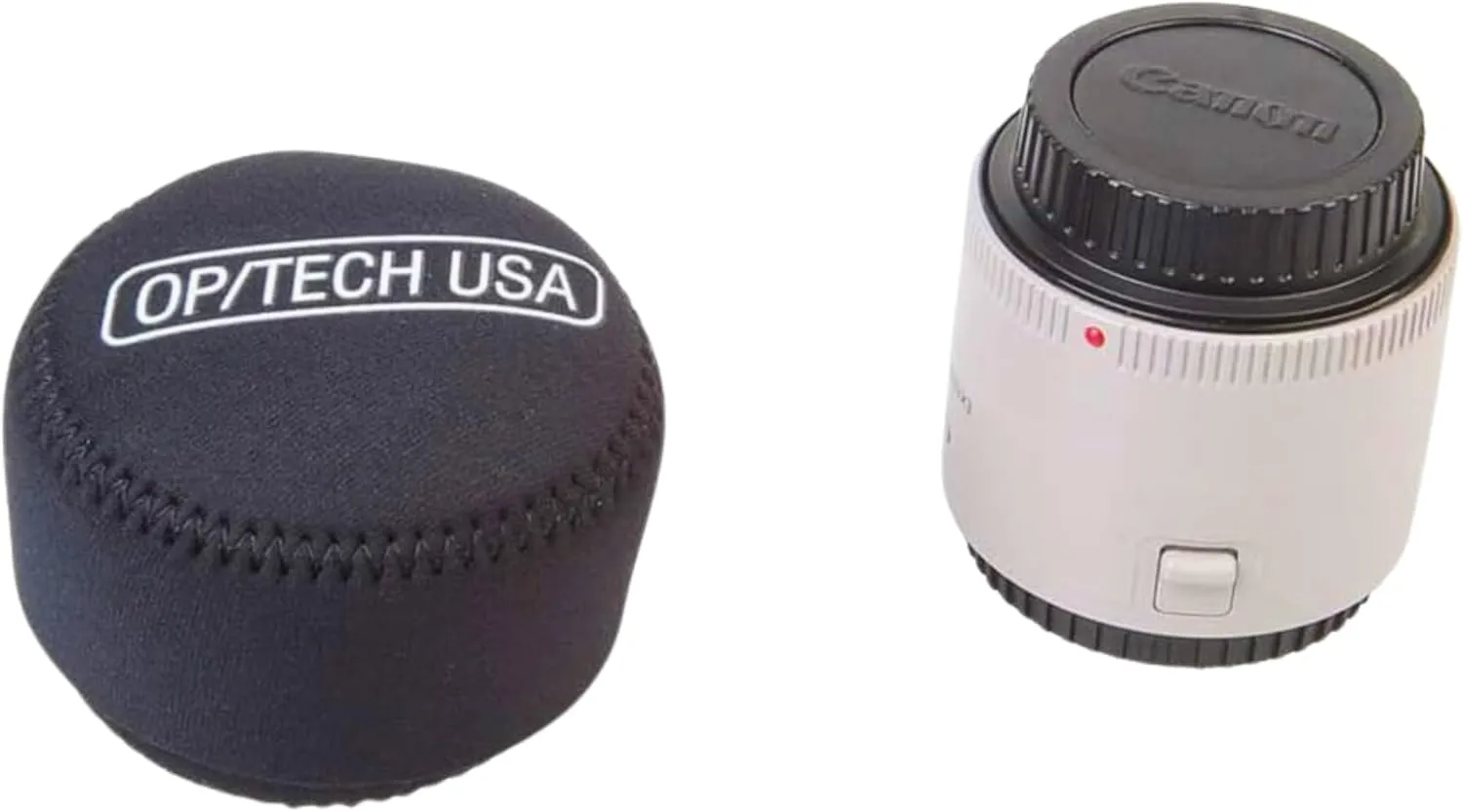 OP/TECH USA 7801052 Fold-Over Neoprene Lens Pouch – Durable Camera Lens Case with No-Lose Lid – 303 (Black)