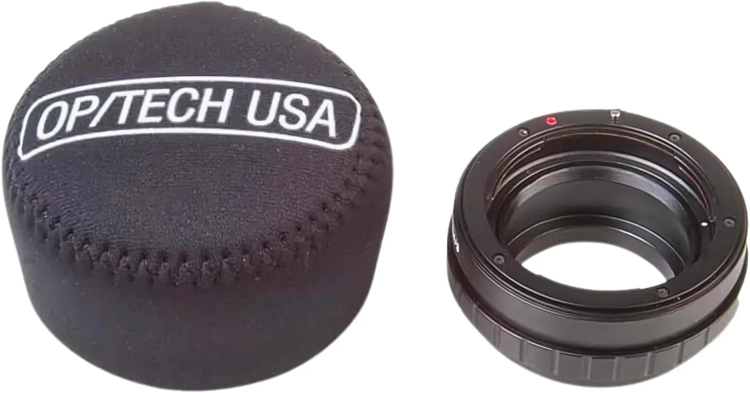 OP/TECH USA 7801052 Fold-Over Neoprene Lens Pouch – Durable Camera Lens Case with No-Lose Lid – 303 (Black)