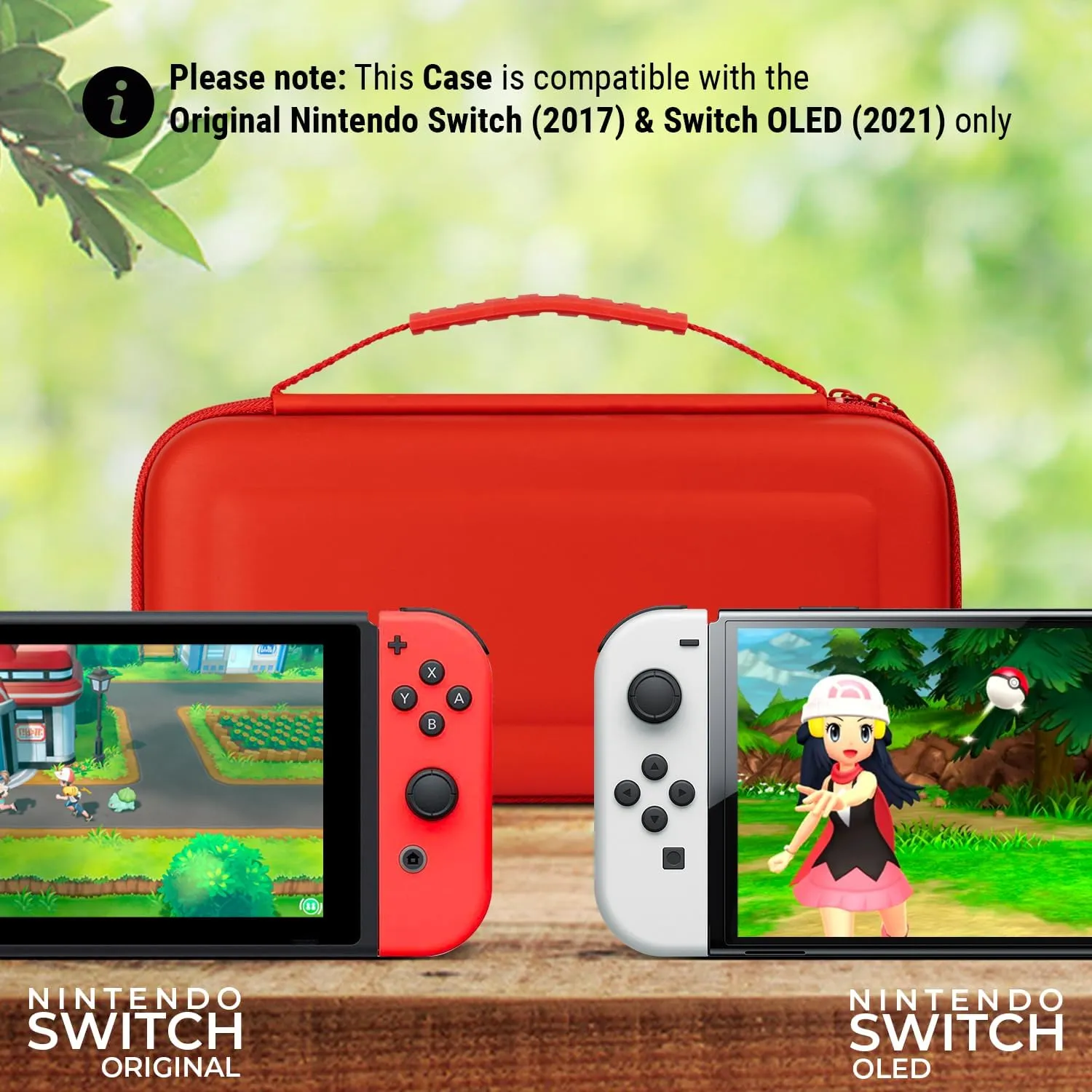 Orzly Carry Case Compatible with Nintendo Switch and New Switch OLED Console -Protective Hard Portable Travel Carry Case Shell Pouch with Pockets for Accessories and Games