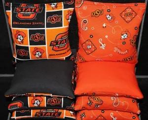 OSU Oklahoma State Cowboys 8 Cornhole Bean Bags BAGGOTOSS Game Quality Handmade!