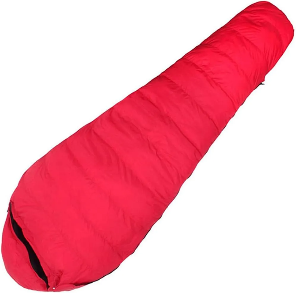 Outdoor Camping Down Double Layer Sleeping Bag Filled With1500g Waterproof Warm Mummy Sleeping Bag