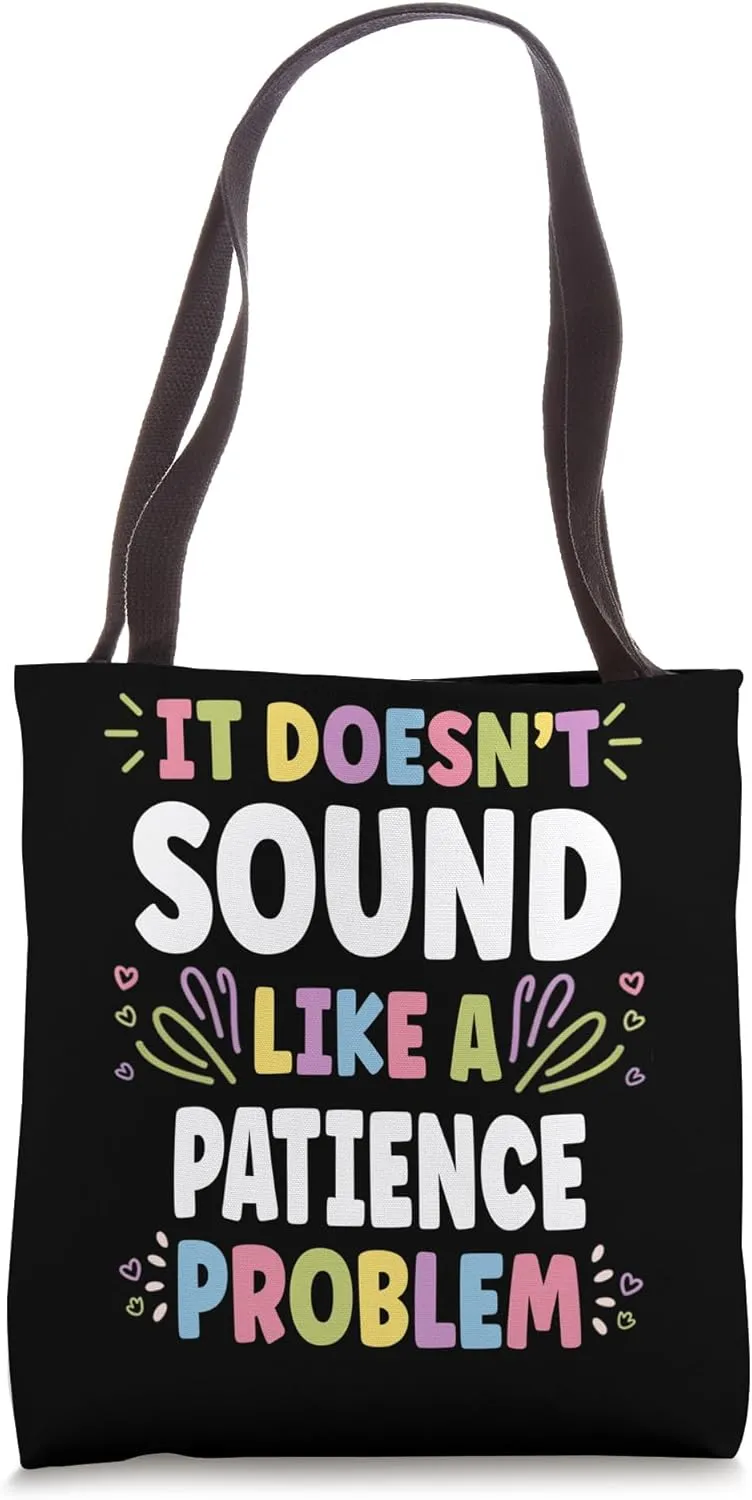 PATIENCE Personalized Women's Gift Custom PATIENCE Tote Bag