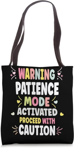 PATIENCE Personalized Women's Gift Custom PATIENCE Tote Bag
