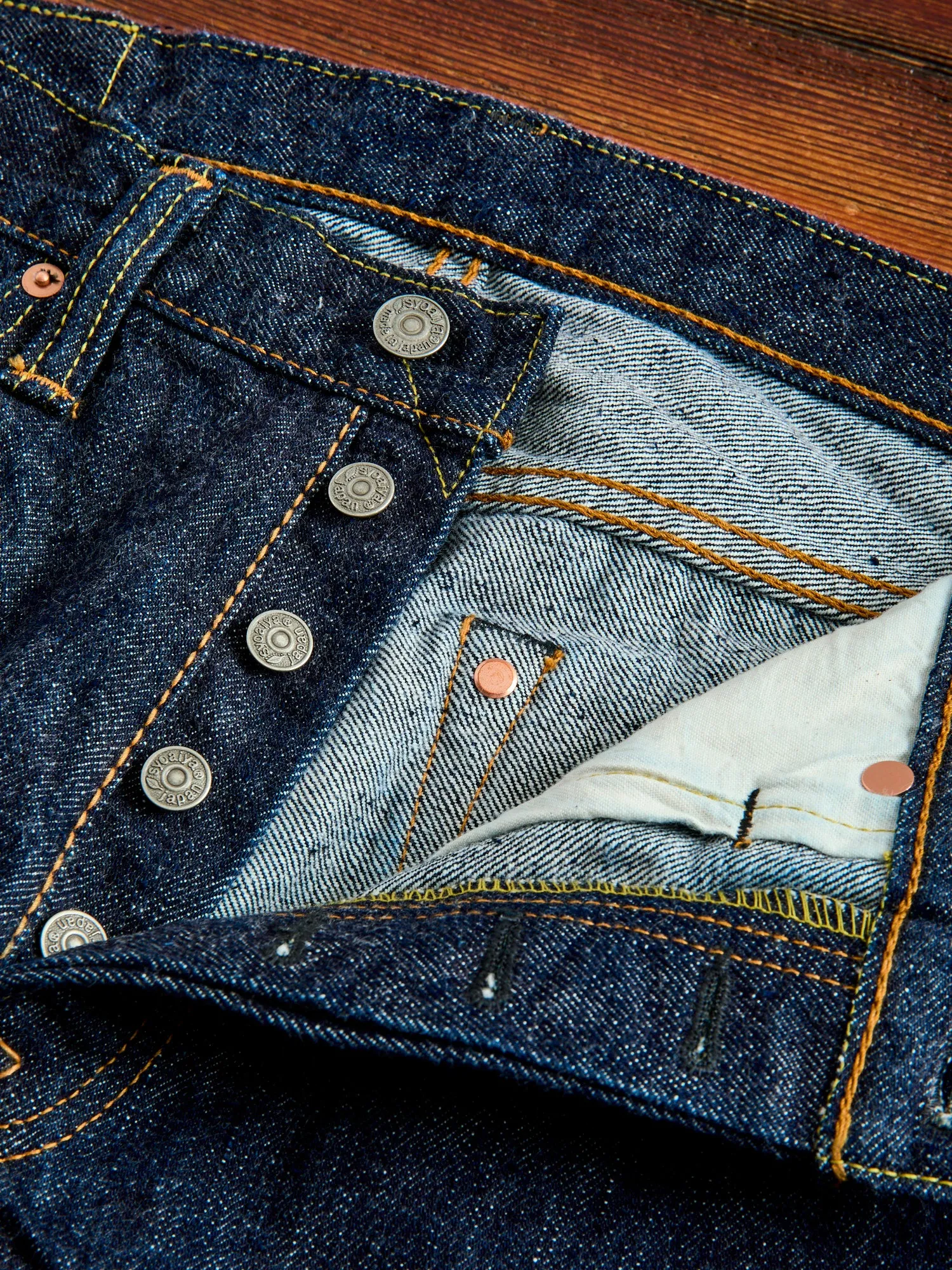 PBE-003 17oz Beige Core Pop-up Selvedge Denim - Regular Straight Fit