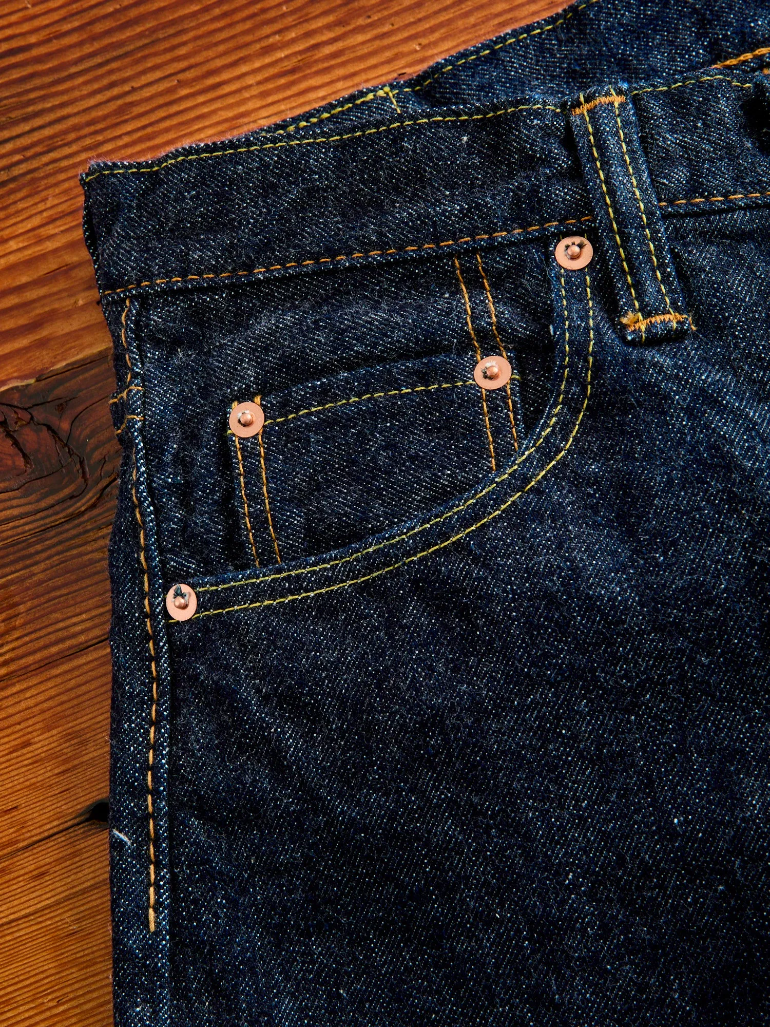 PBE-003 17oz Beige Core Pop-up Selvedge Denim - Regular Straight Fit