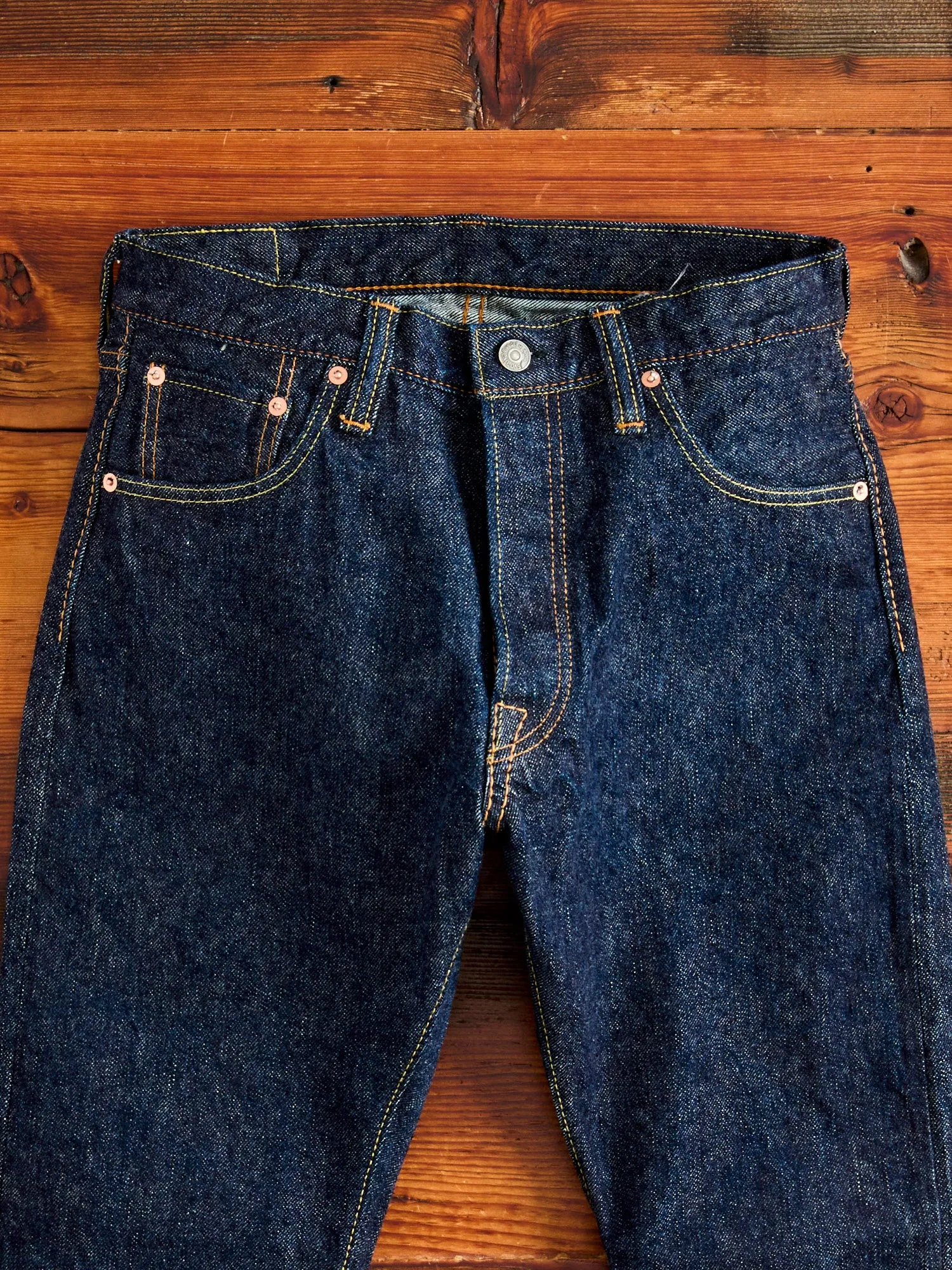 PBE-019 17oz Beige Core Pop-up Selvedge Denim - Relaxed Tapered Fit